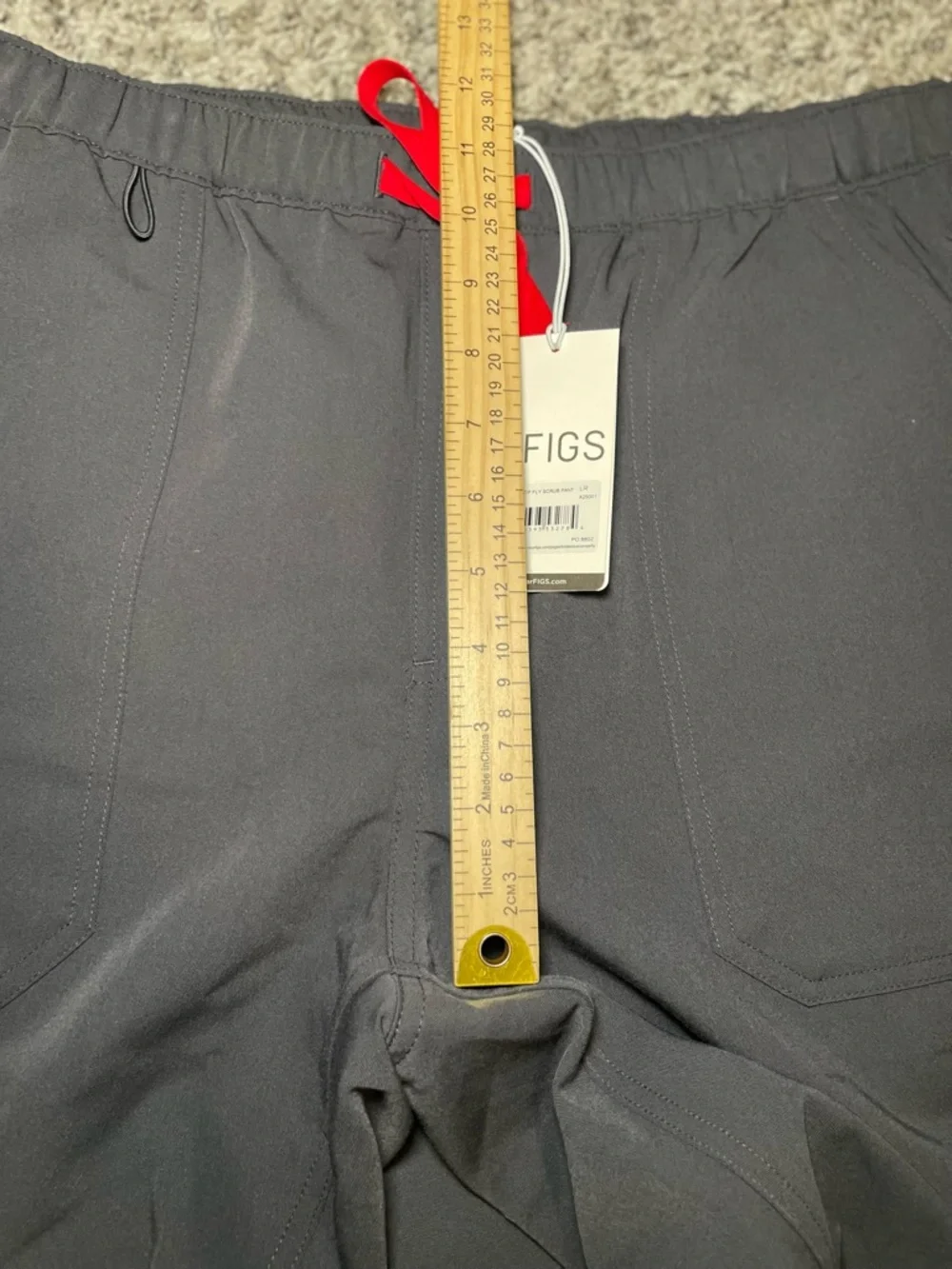 NWT FIGS Technical Collection Cairo Zip Fly Scrub Pants‎ Grey Mens Large PO 8802